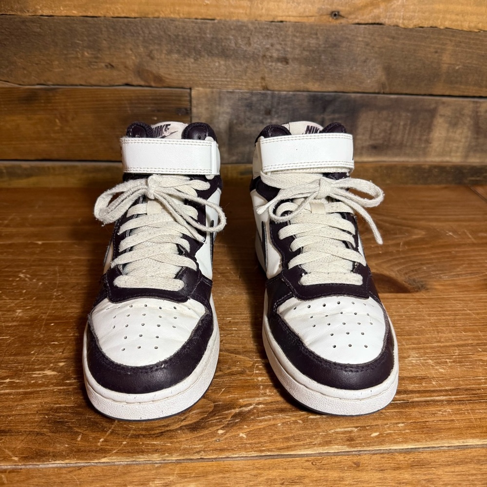 Nike Court Borough Mid 2 Kids Shoes White & Black CD7782-126 Size 3.5Y - Picture 7 of 11